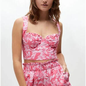 Charlie Holiday Madonna Underwire Top in Hibiscus, SZ US 2, $99, NWT, 500